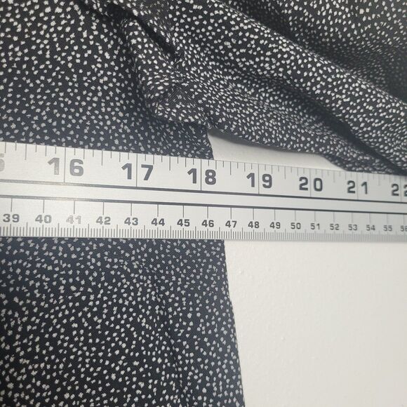 H&M black polka-dot ruffle long sleep modest trad wife maxi dress size 10 NWT - Picture 7 of 8
